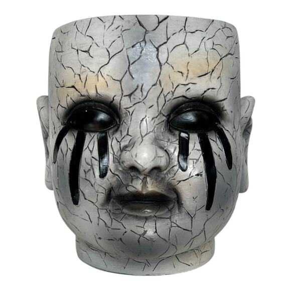 New Ashland Spooky Halloween Baby Doll Head Planter/Vase - Picture 1 of 6